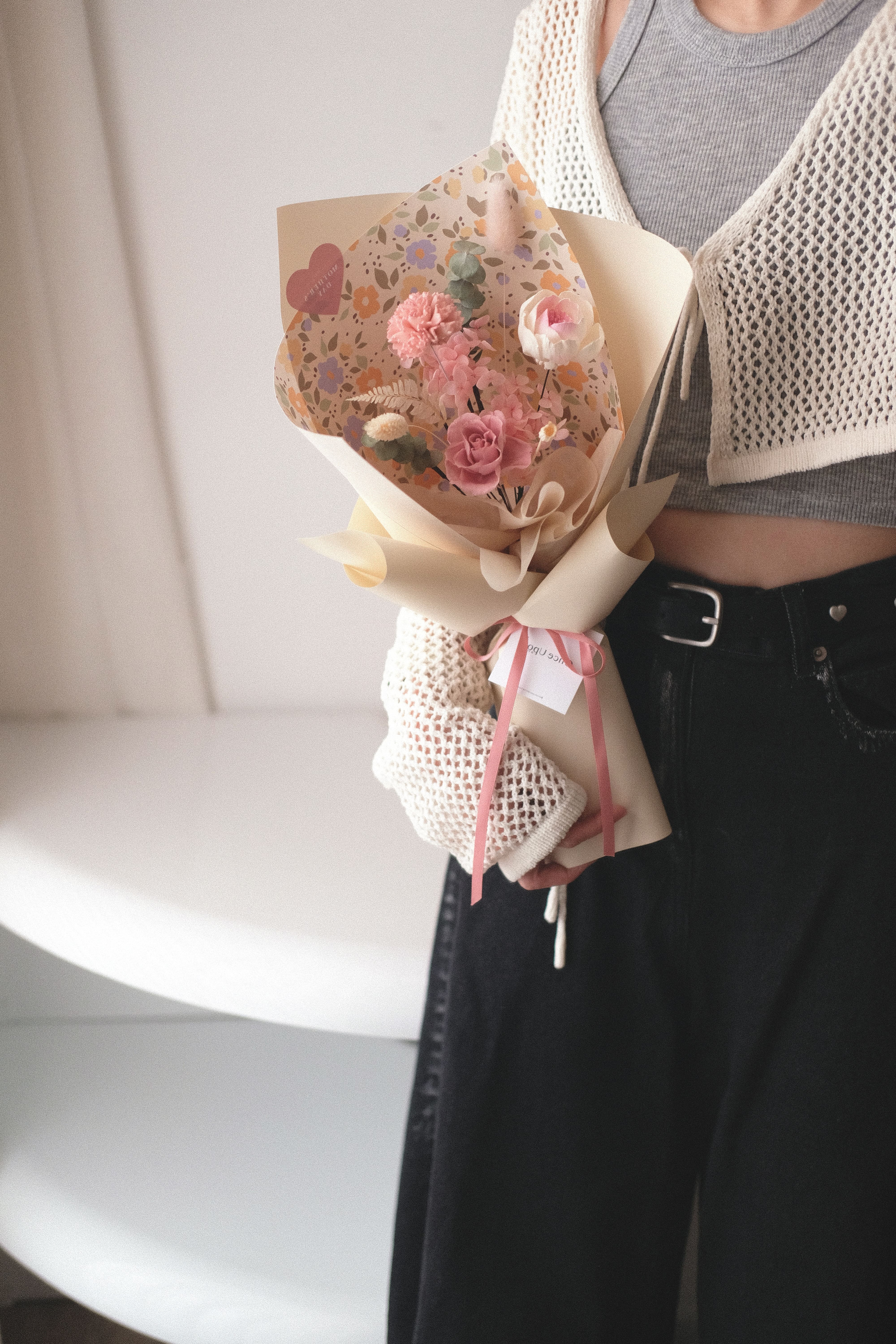 (M05)奶油小花乾燥花束