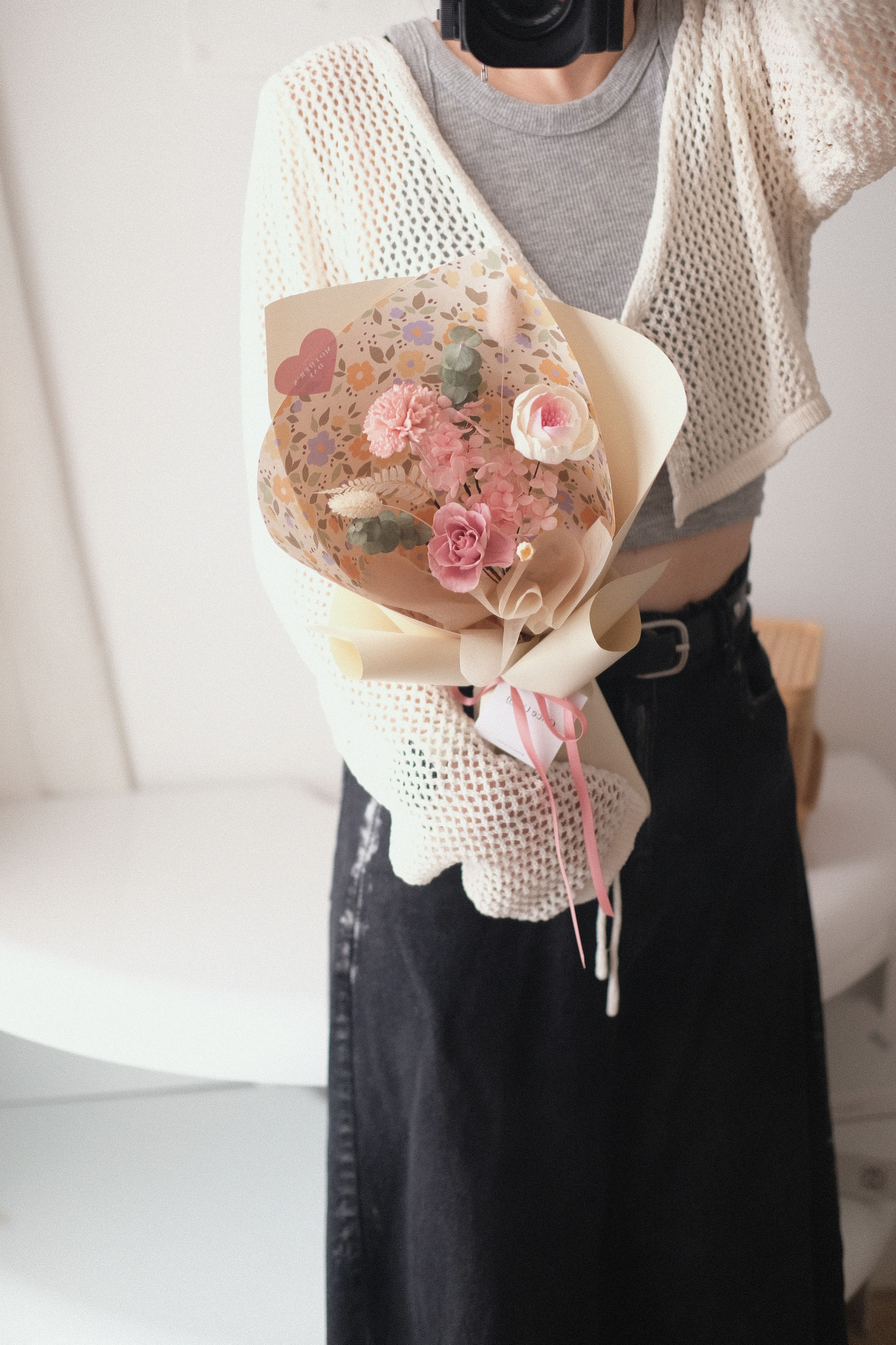 (M05)奶油小花乾燥花束