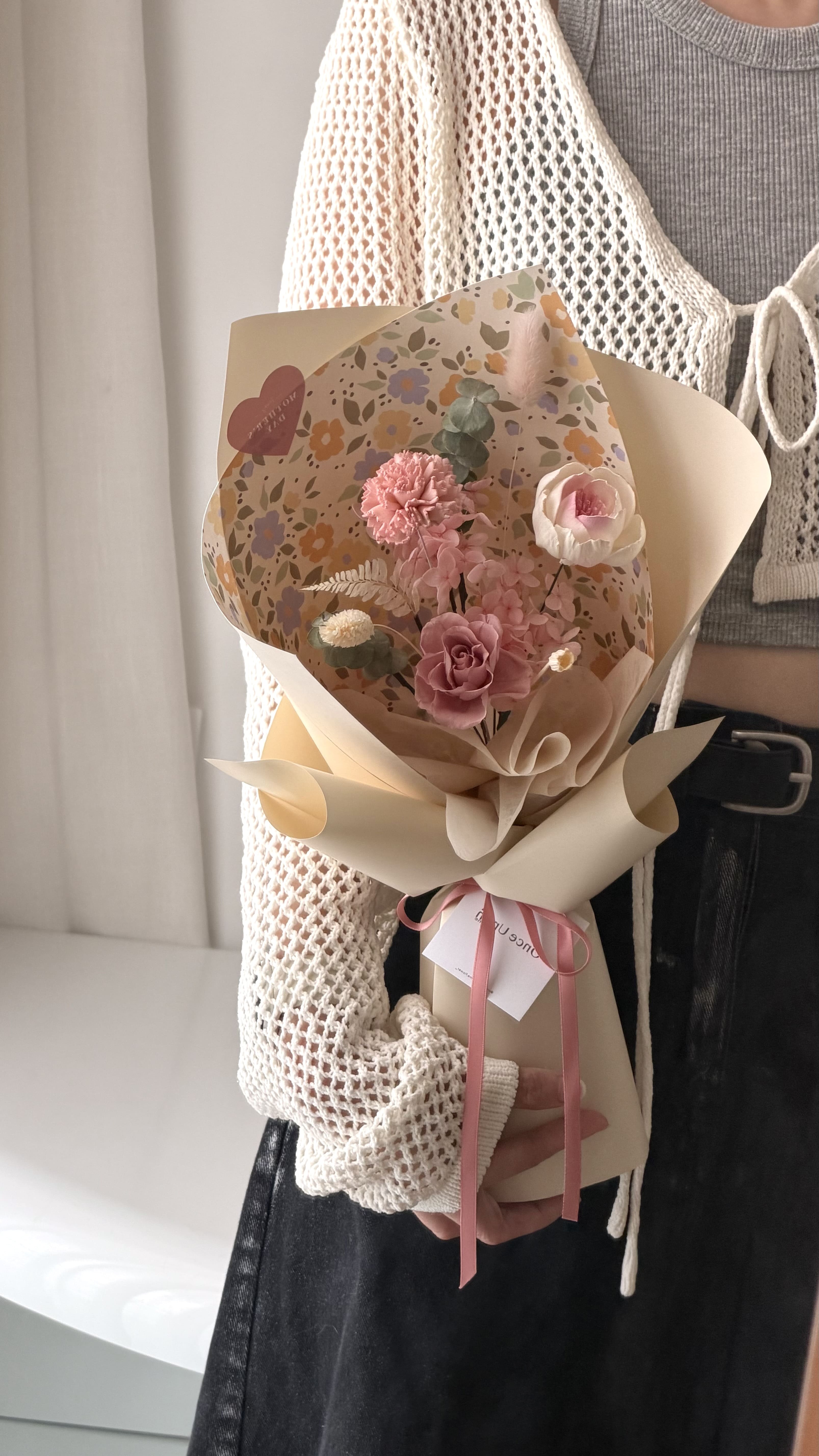 (M05)奶油小花乾燥花束