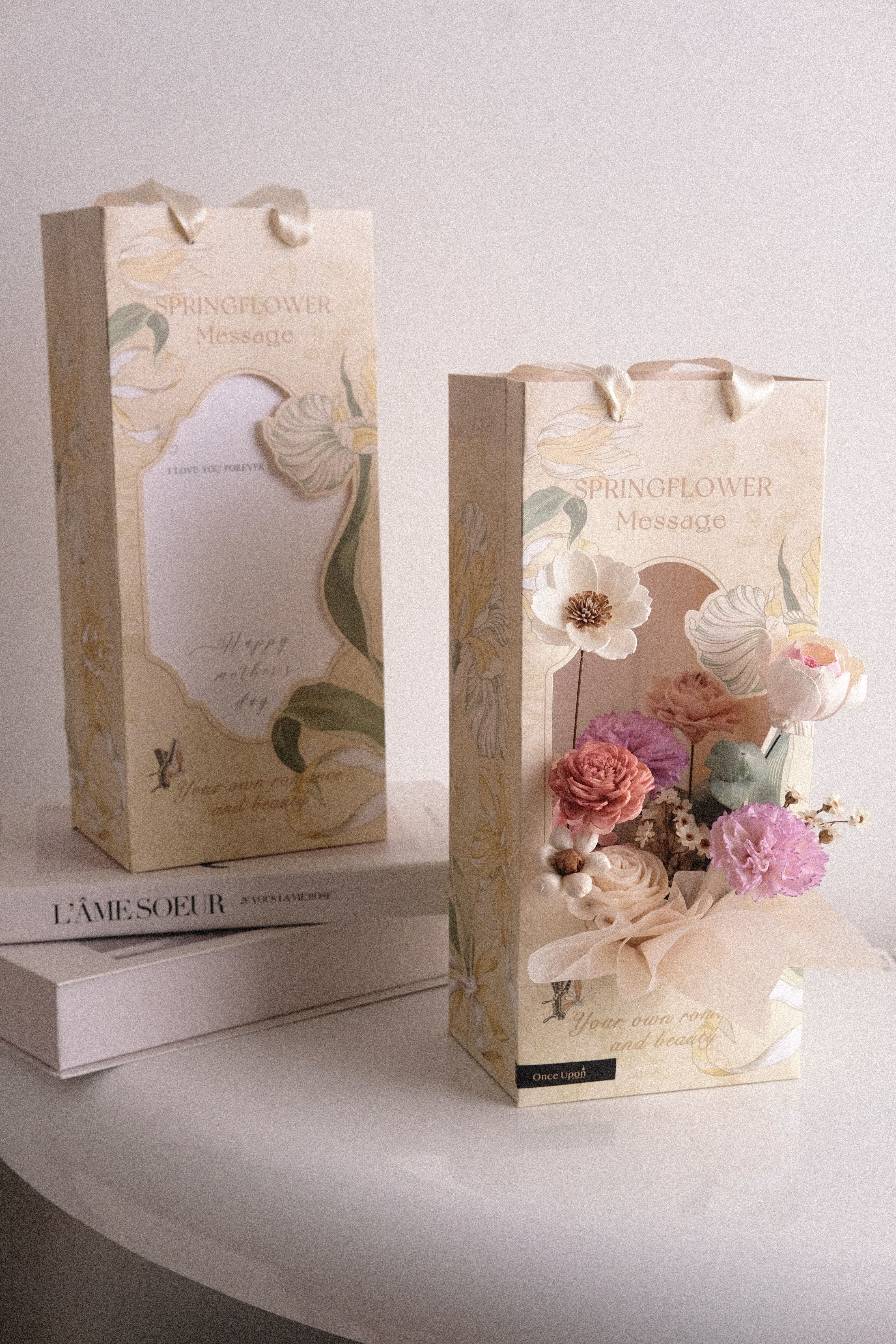 (M10)索拉康乃馨手提花盒